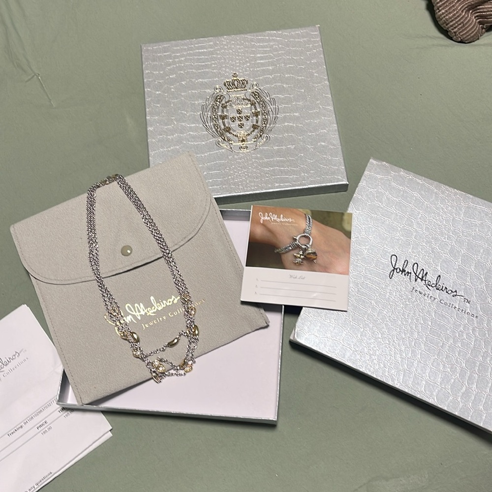 John Medeiros Jewelry collection    Beautiful triple strand Necklace NWOT